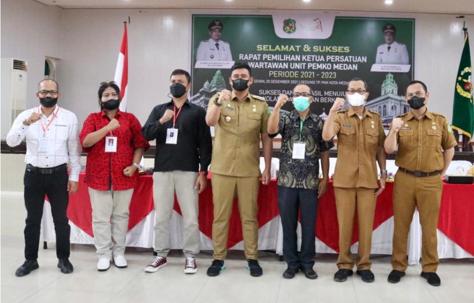 Unggul Dari 2 Rival, Syaifullah Defaza Terpilih Sebagai Ketua Persatuan Wartawan Unit Pemko Periode 2021-2023