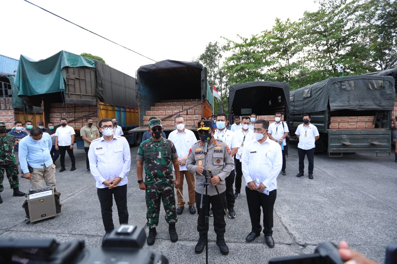 Polda Sumut dan Kodam I/BB Bantu Pendistribusian Migor di Sumut
