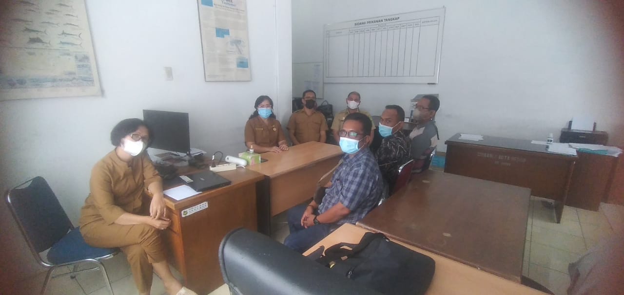 Distankan Kota Medan dan Aspek Diskusi Program Bantuan Budidaya Kerang dara Bagi Masyarakat Pesisir Pantai