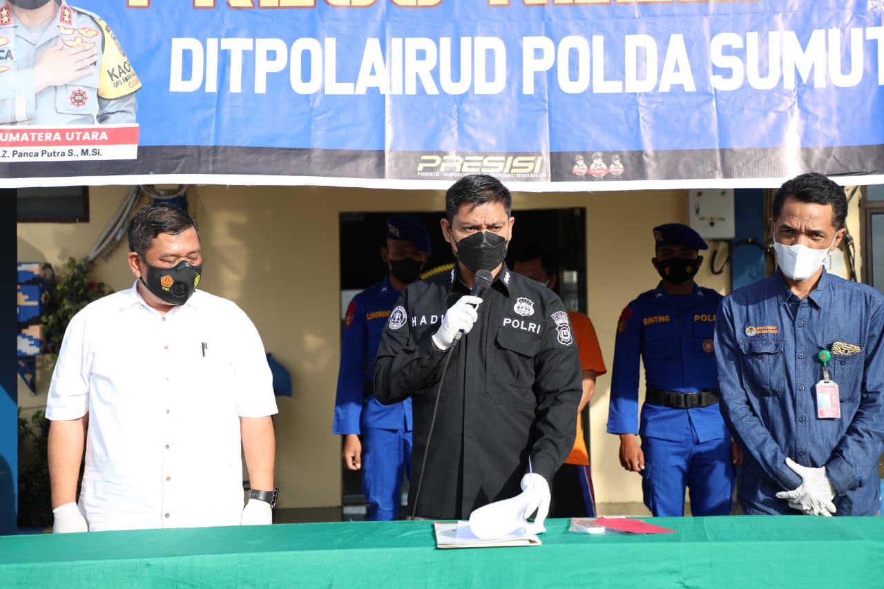 Dit Polairud Polda Sumut Amankan Nelayan Jual Satwa Dilindungi Jenis Belangkas