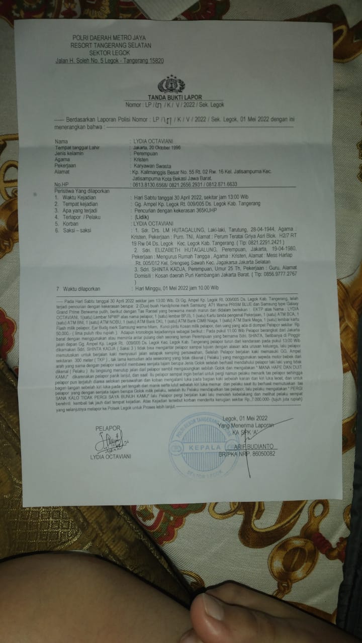 Setelah Viral Diberitakan,Polsek Legok Berjanji Usut Tuntas Korban Begal