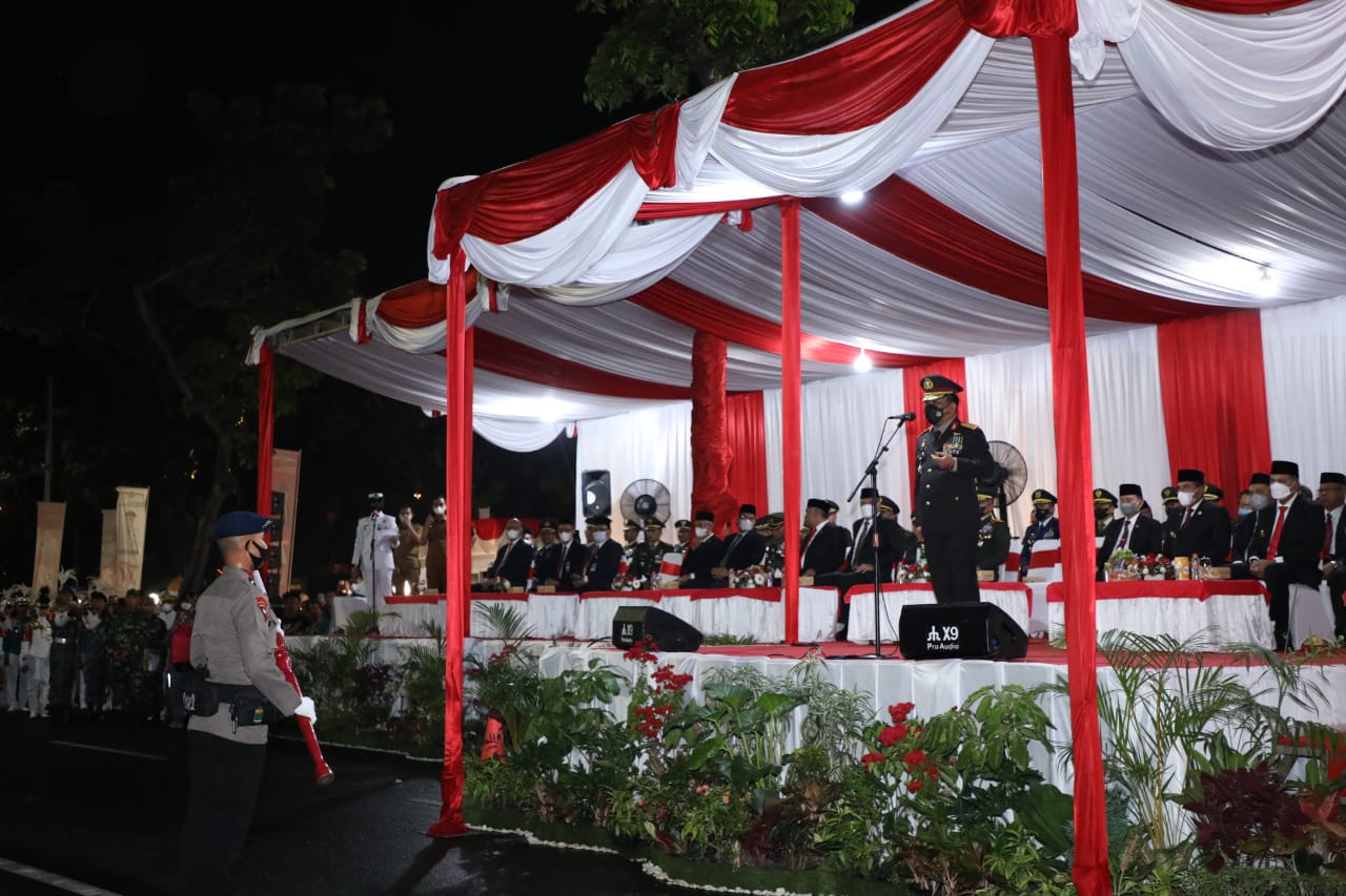 Peringati HUT RI ke 77 Tahun, Kapolda Sumut Pimpin Upacara Taptu