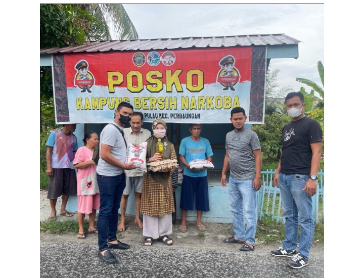 Sat Res Narkoba Polres Sergai Giat Pemberian Bantuan Sosial