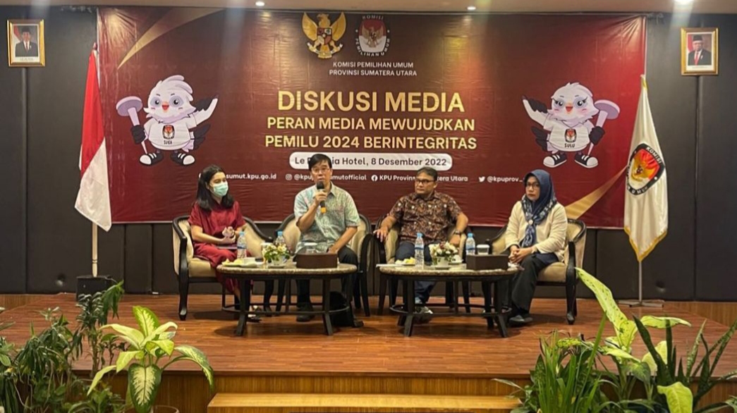 KPU Provinsi Sumut Gelar Diskusi Media Dengan Insan Pers di Hotel Le Polonia