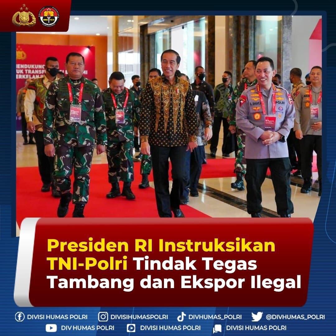 Presiden Instruksikan TNI-Polri Tindak Tegas Tambang dan Ekspor Ilegal