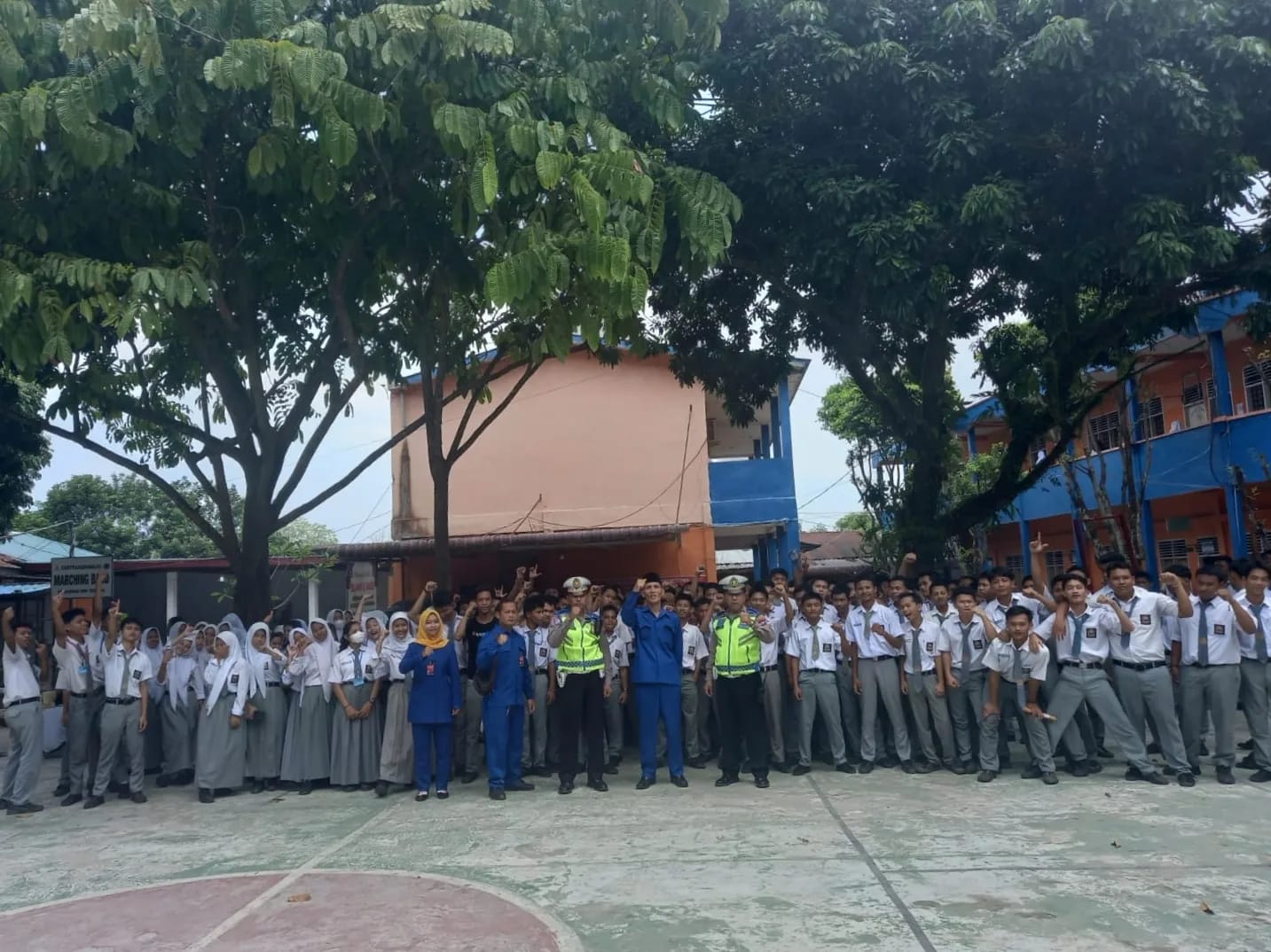 Satlantas Polresta Deliserdang, Sampaikan Himbauan Kamtibmas Kepada Pelajar