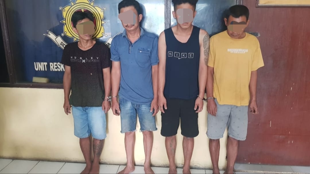 Unit Reskrim Polsek Tanjung Morawa Bersama Team Resmob Polresta Deliserdang Bekuk 2 Pelaku Curanmor dan 2 Penadah