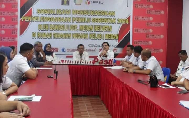 Bawaslu Kecamatan Helvetia Gelar Sosialisasi di Rumah Tahanan Negara Kelas 1 Medan