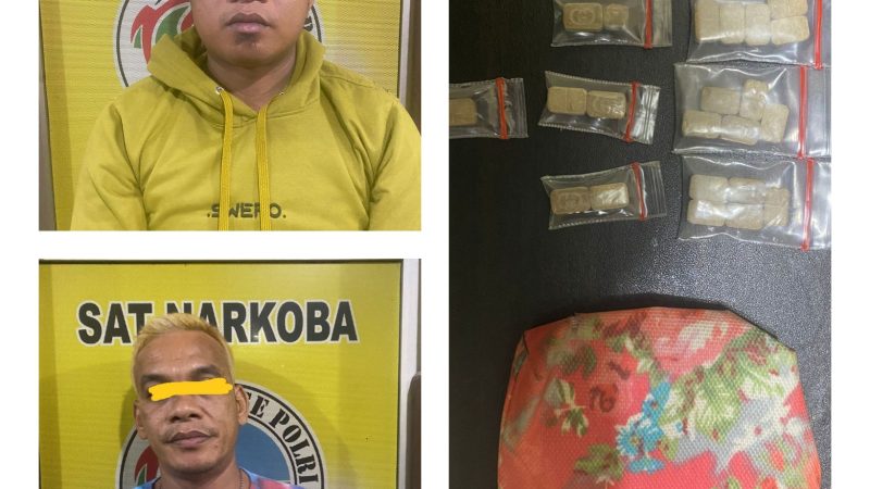 Polres Binjai Bekuk 2 Orang Bandar Ekstasi di Dusun Melati