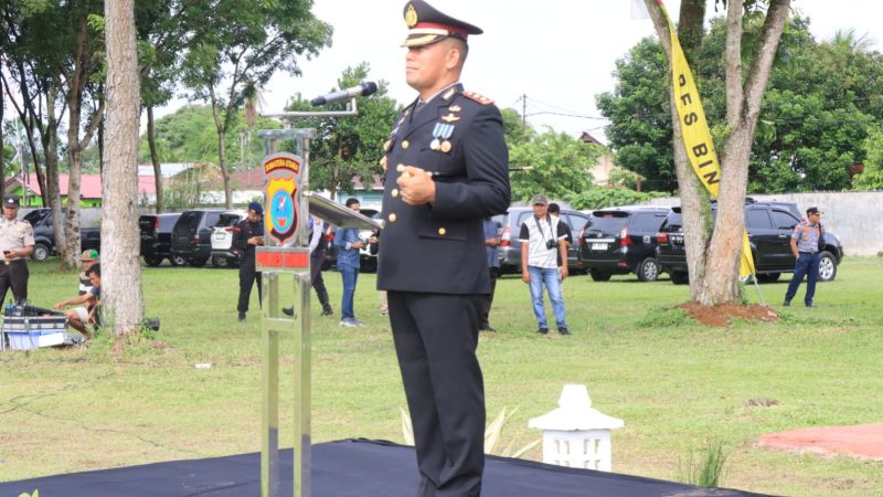 Polres Binjai Gelar Upacara Hari Bhayangkara Ke 77 Bersama TNI dan Institusi Terkait