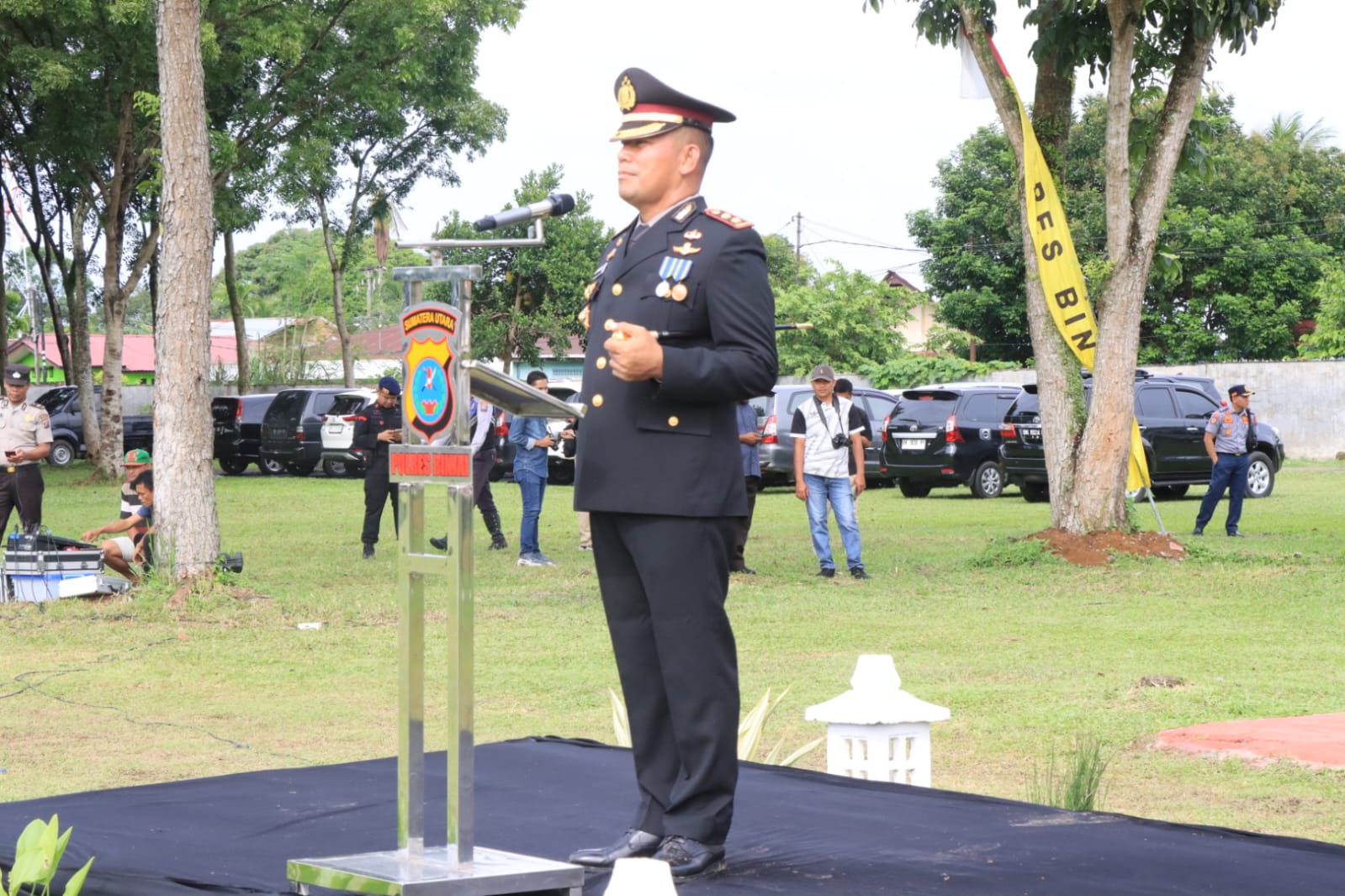 Polres Binjai Gelar Upacara Hari Bhayangkara Ke 77 Bersama TNI dan Institusi Terkait