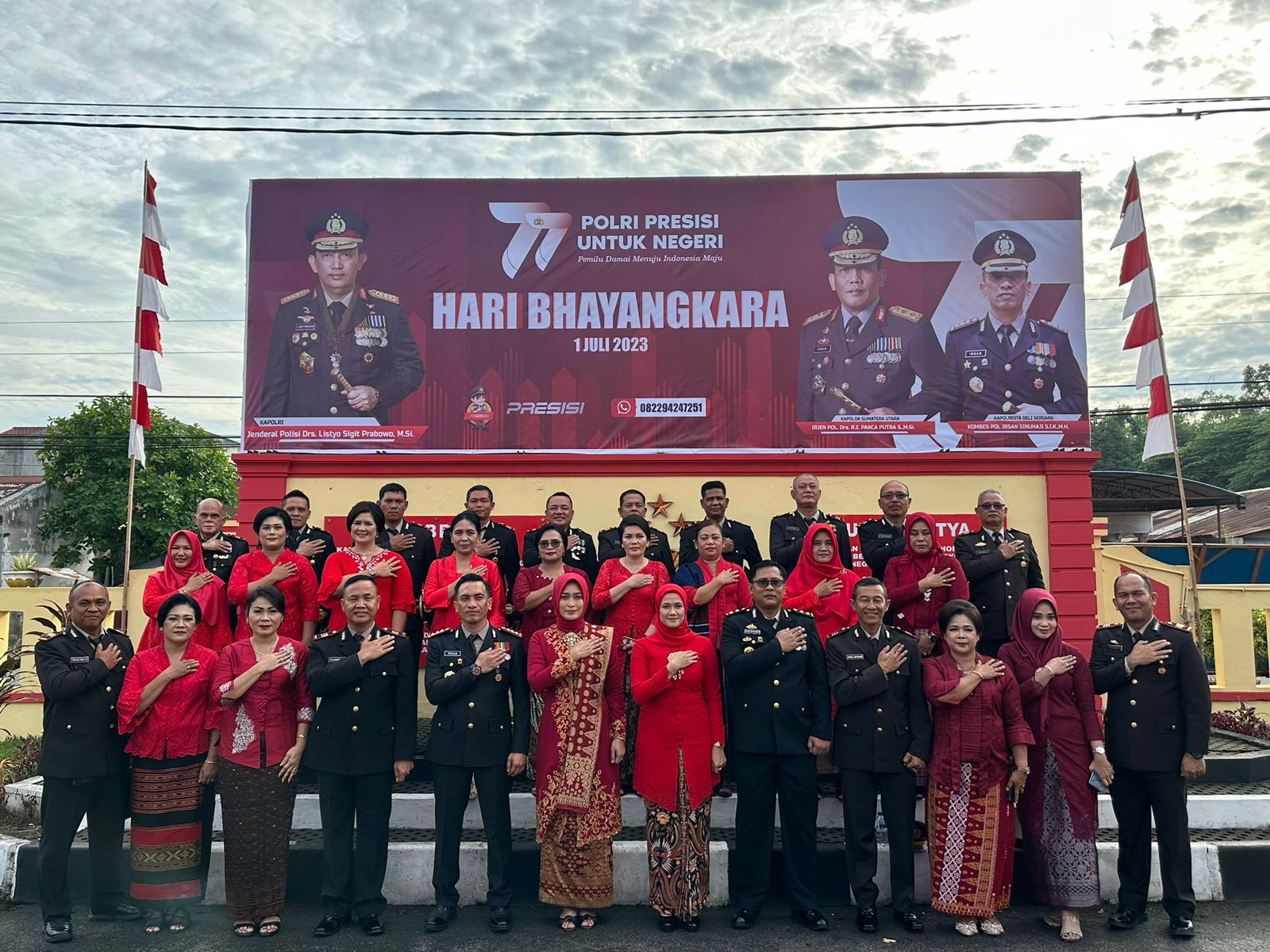 Polresta Deli Serdang Gelar Upacara Peringatan Hari Bhayangkara Ke – 77