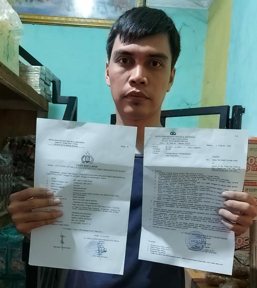 Setahun Lamanya Laporan Selamat Ilham Mandet di Polrestabes Medan