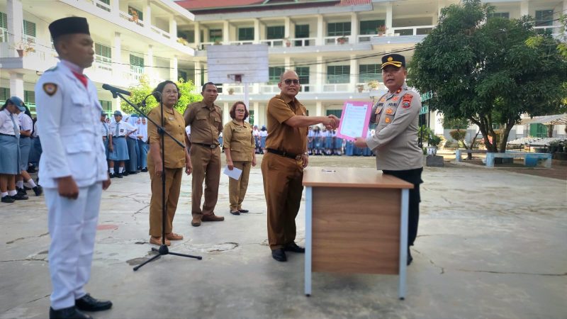 Kapolres Sibolga dan PJU Berikan Bimbingan dan Penyuluhan Antisipasi Aksi Tauran, Begal, dan C3 kepada Pelajar SLTA