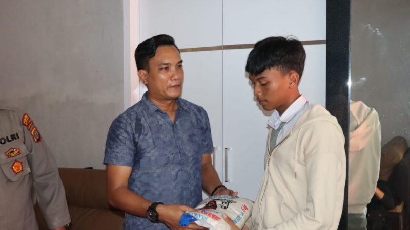 Polres Sergai Mengunjungi Korban Tindak Pidana Pencurian Kekerasan Begal