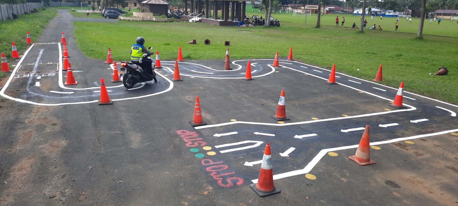 Satpas Polres Binjai Ujicoba Lapangan Baru Untuk Praktik SIM