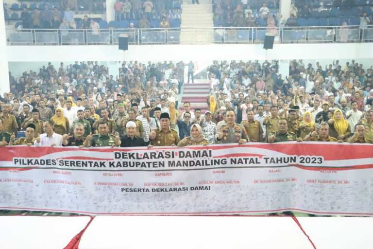Kapolres Madina Menghadiri Giat Deklarasi Damai Pilkades Serentak 