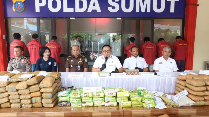 Tempo 60 Hari, Polda Sumut Bekuk 23 Tersangka Narkoba
