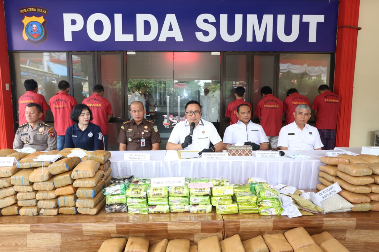 Tempo 60 Hari, Polda Sumut Bekuk 23 Tersangka Narkoba