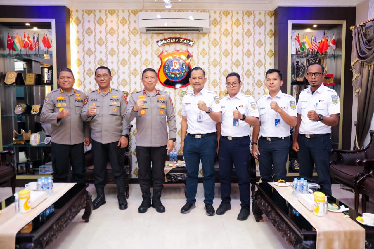 Polda Sumut dan PT KAI Bersinergi Ciptakan Ruang Publik Aman