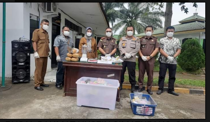 Kapolres Langkat Hadiri Pemusnahan Barang Bukti di Kejaksaan Negeri