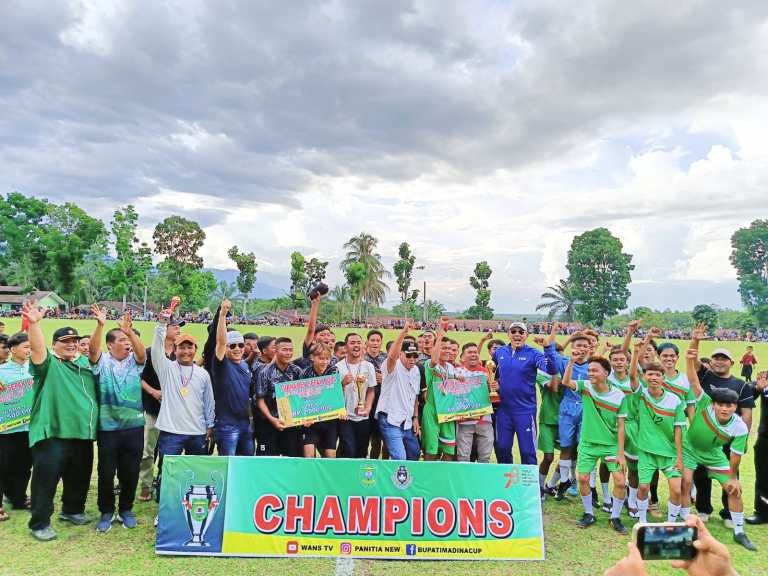 Kapolres Madina Hadiri Laga Final Tournamen Sepak Bola Bupati Cup I Tahun 2023