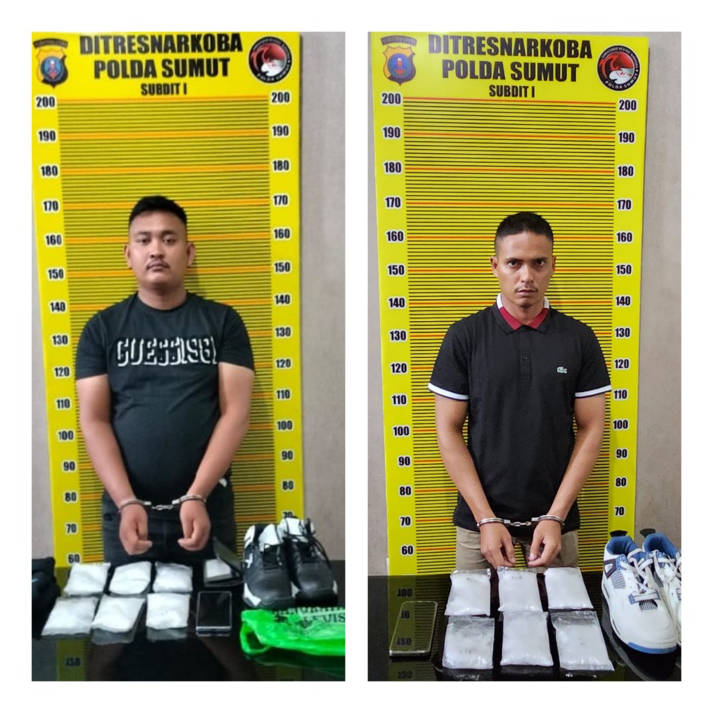 Selundupkan Sabu di Dalam Sepatu, Dua Pemuda Dibekuk Polda Sumut