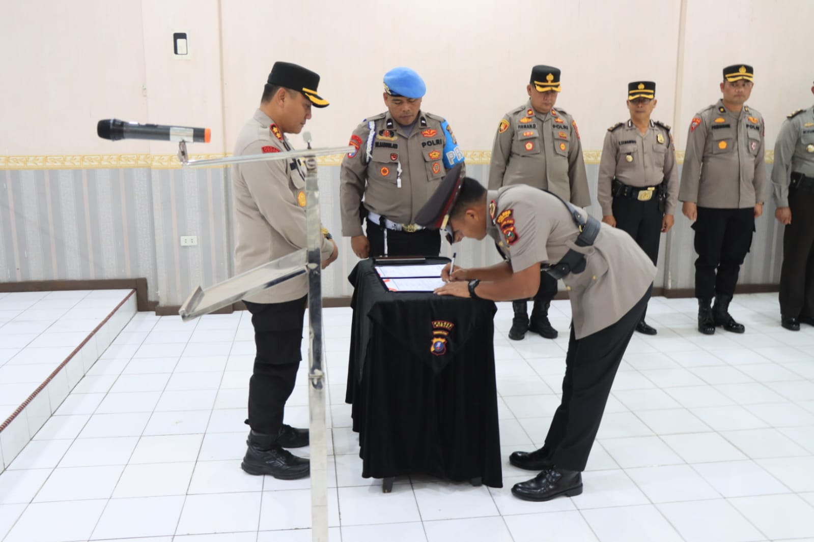 Kapolres Binjai Pimpin Sertijab Kasat Reskrim