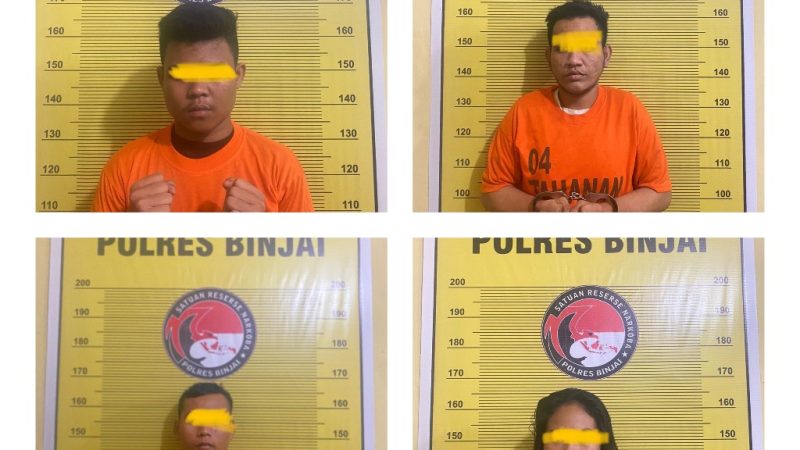 Polres Binjai Ringkus 4 Orang BD Ekstasi Antar Provinsi