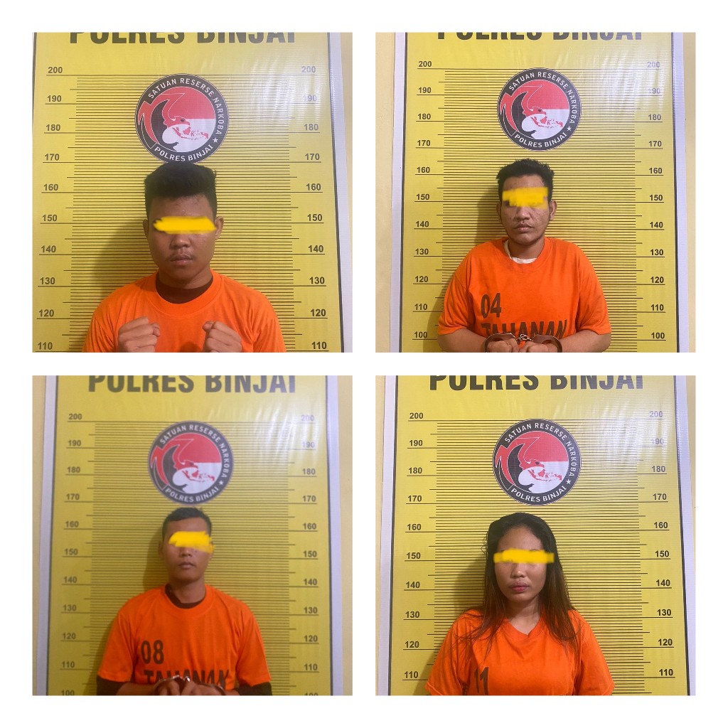 Polres Binjai Ringkus 4 Orang BD Ekstasi Antar Provinsi