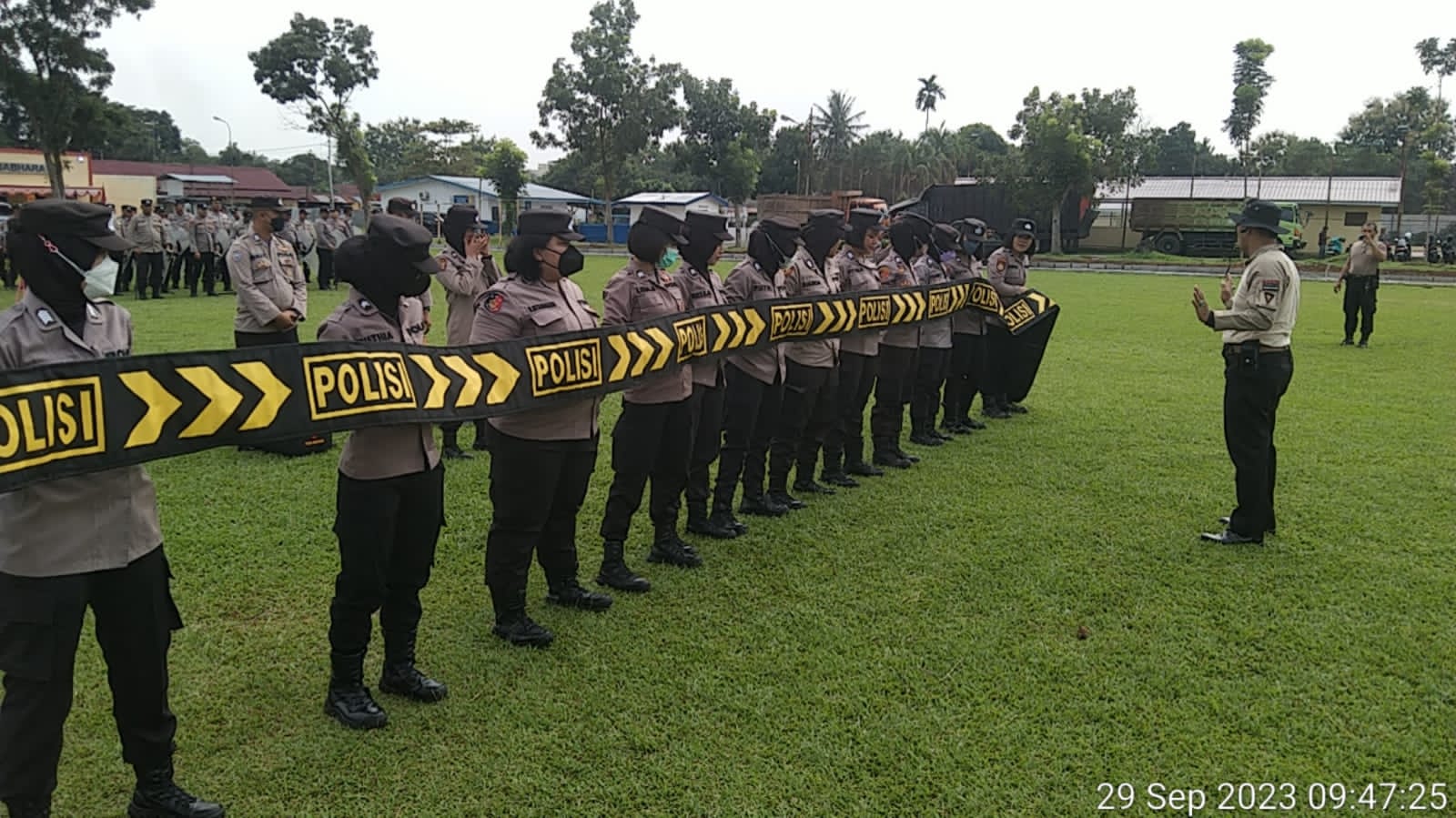 Polres Binjai Gelar Latihan Dalmas Dalam Rangka Persiapan Pemilu 2024
