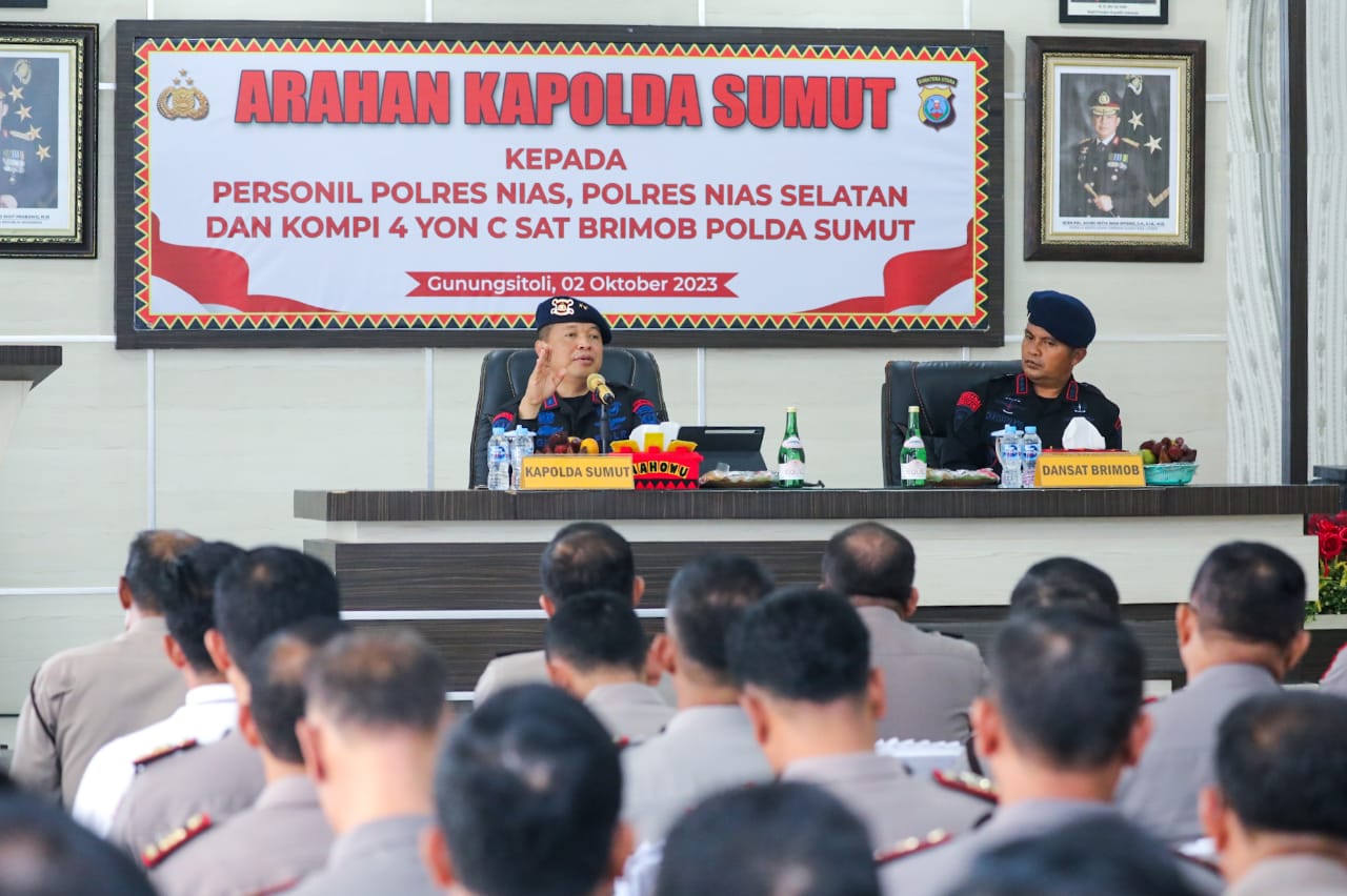 Kunker ke Pulau Nias, Kapolda Sumut Instruksikan Personel Berantas Narkoba dan Sukseskan Pemilu 2024