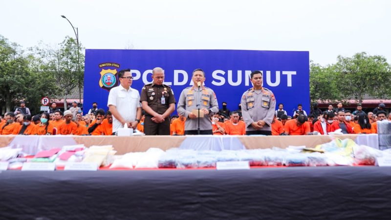 Polda Sumut Tangkap Ribuan Pelaku Jaringan Narkoba Tempo 22 Hari