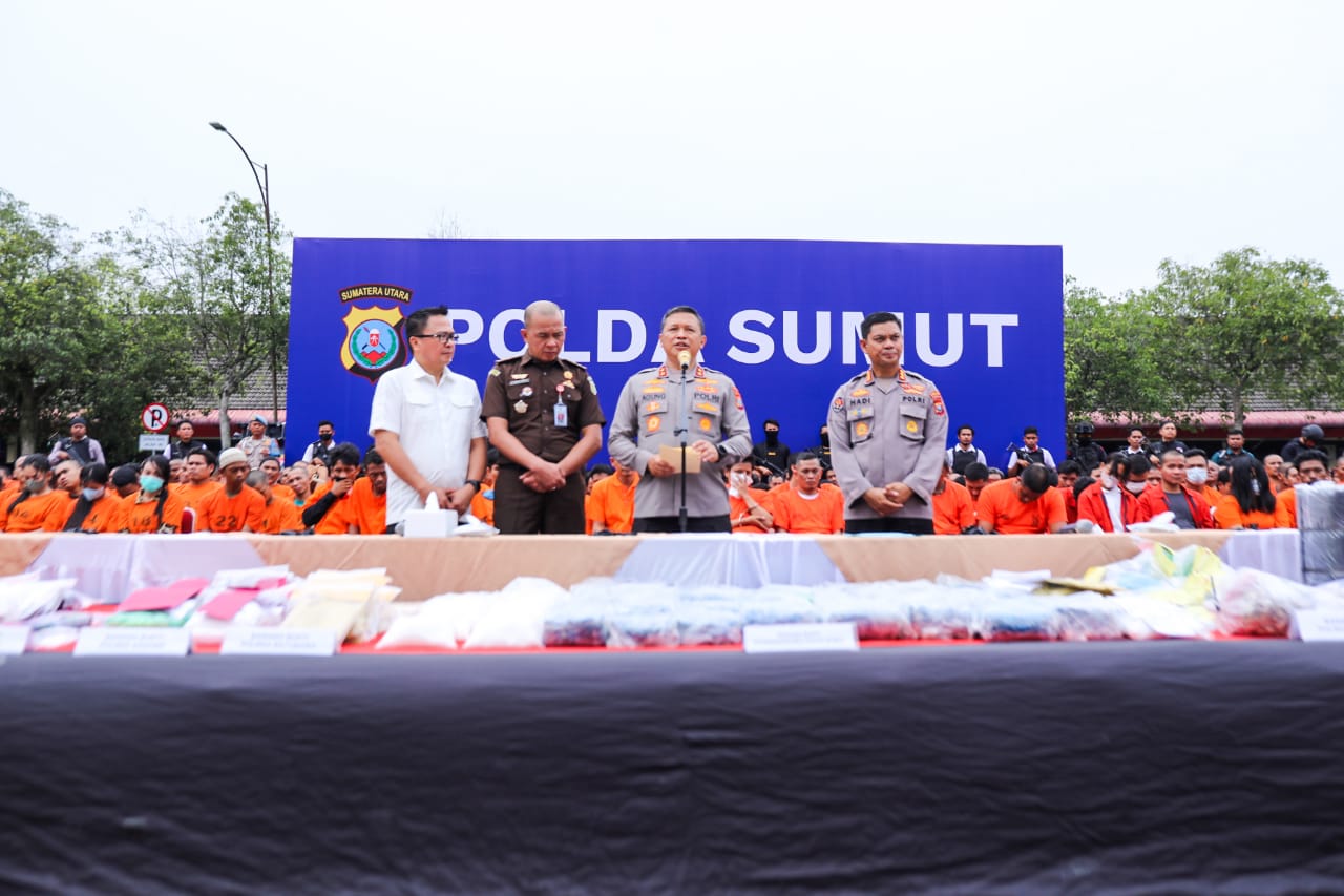 Polda Sumut Tangkap Ribuan Pelaku Jaringan Narkoba Tempo 22 Hari