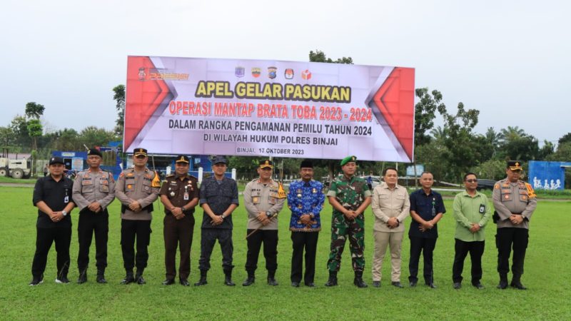 Polres Binjai Gelar Apel Pasukan Ops Mantap Brata Toba 2023-2024