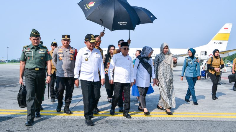 Kapolda Sumut Bersama Pangdam Sambut Kunjungan Kerja Wapres Ma’ruf Amin