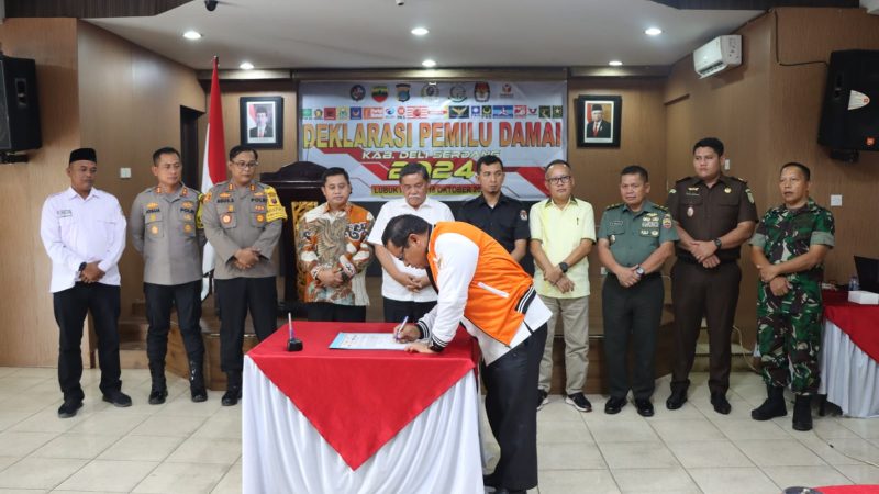 Polresta Deli Serdang Gelar Deklarasi Pemilu Damai 2023-2024