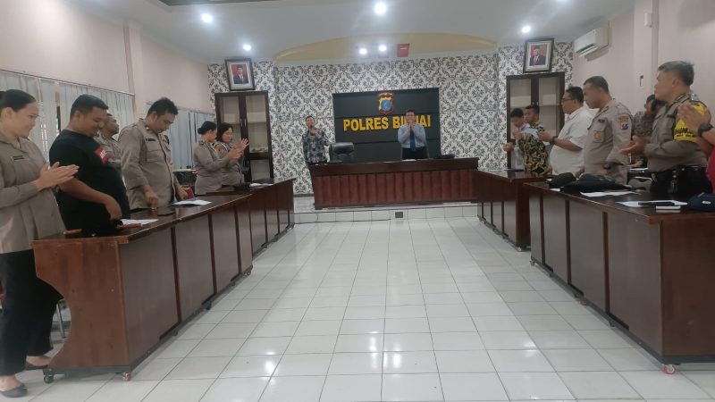 Polres Binjai Gelar Pembinaan Rohani dan Mental Kepada Personil