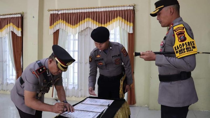 Kapolres Madina Pimpin Upacara Sertijab Waka Polres, Kasat Reskrim dan Kapolsek Panyabungan Selatan