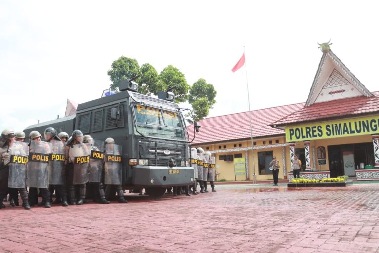 Polres Simalungun Gelar Pelatihan Pengendalian Massa Jelang Pemilu 2024