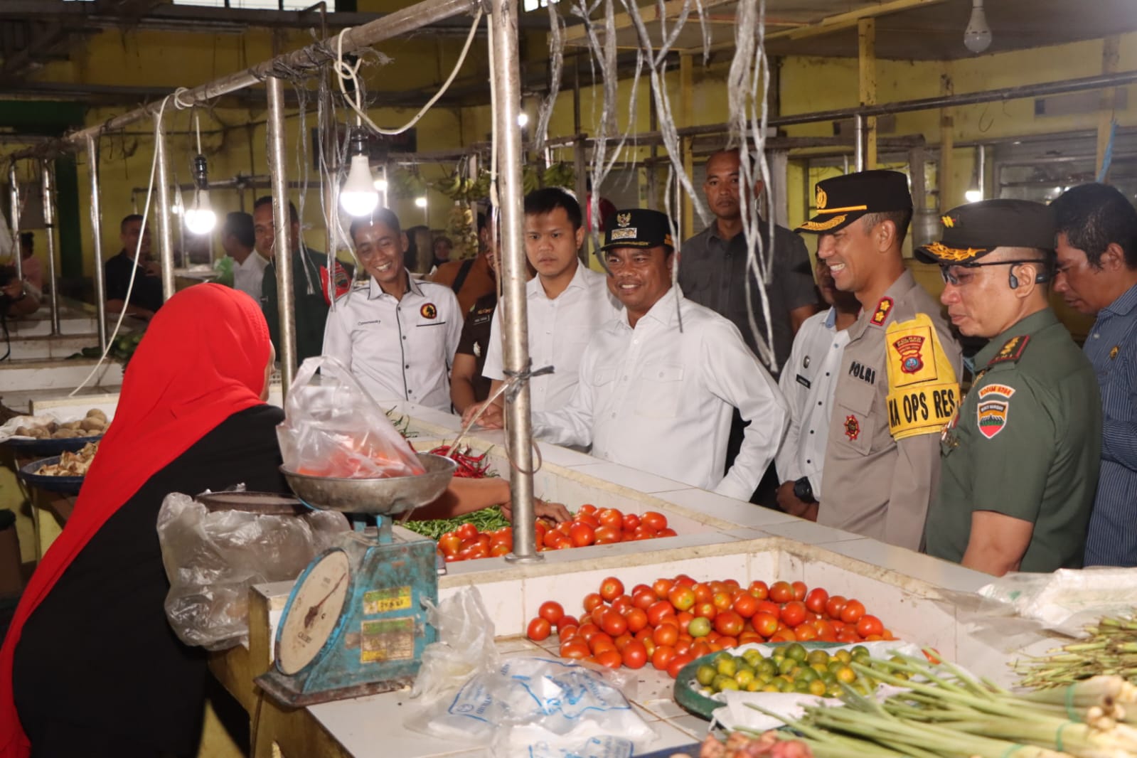 Kapolres Sergai Bersama Forkopimda Lakukan Sidak Untuk Meninjau Harga bahan Pokok di Pasar 
