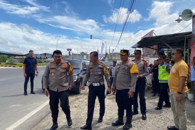 Kapolres Batu Bara Turun Langsung Mengecek Pos Pam dan Pos Natal 