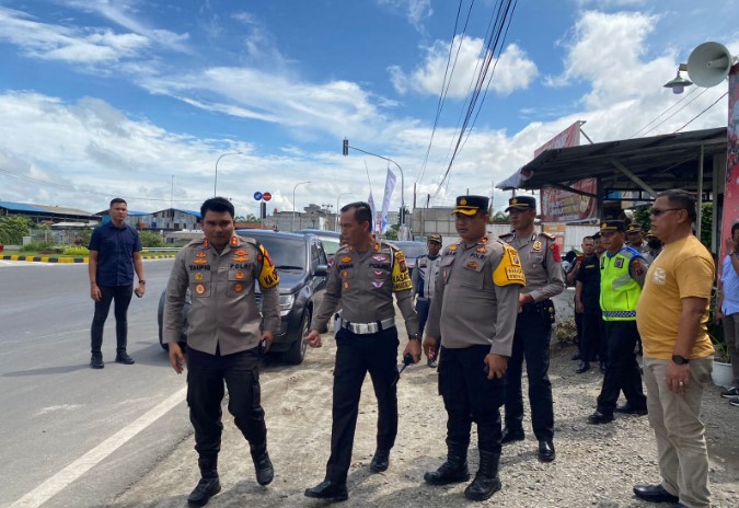 Kapolres Batu Bara Turun Langsung Mengecek Pos Pam dan Pos Natal 