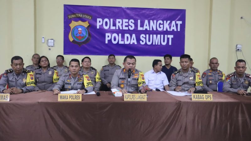 Polres Langkat Gelar Press Release Akhir Tahun 2023
