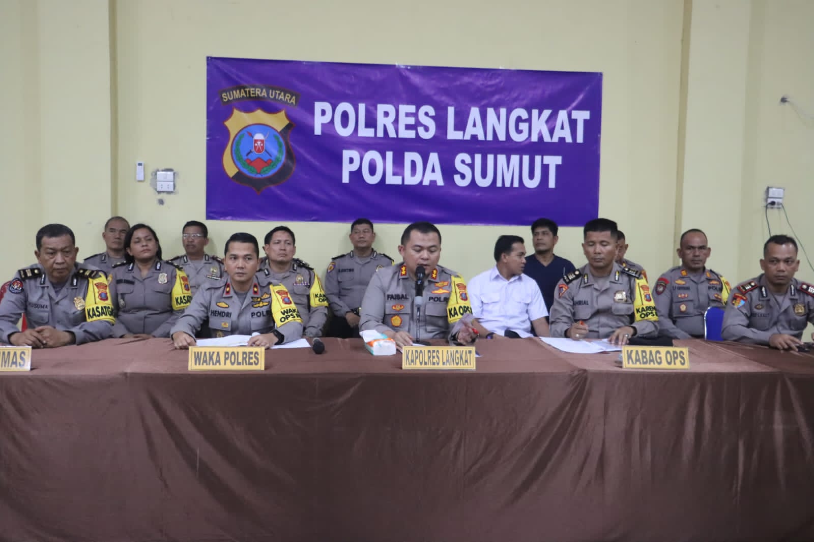 Polres Langkat Gelar Press Release Akhir Tahun 2023