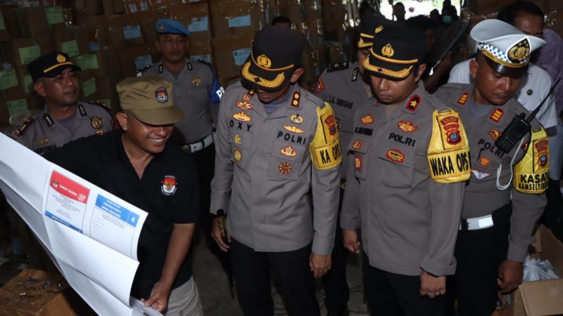 Kapolres Sergai Lakukan Monitoring Gudang Logistik Pemilu