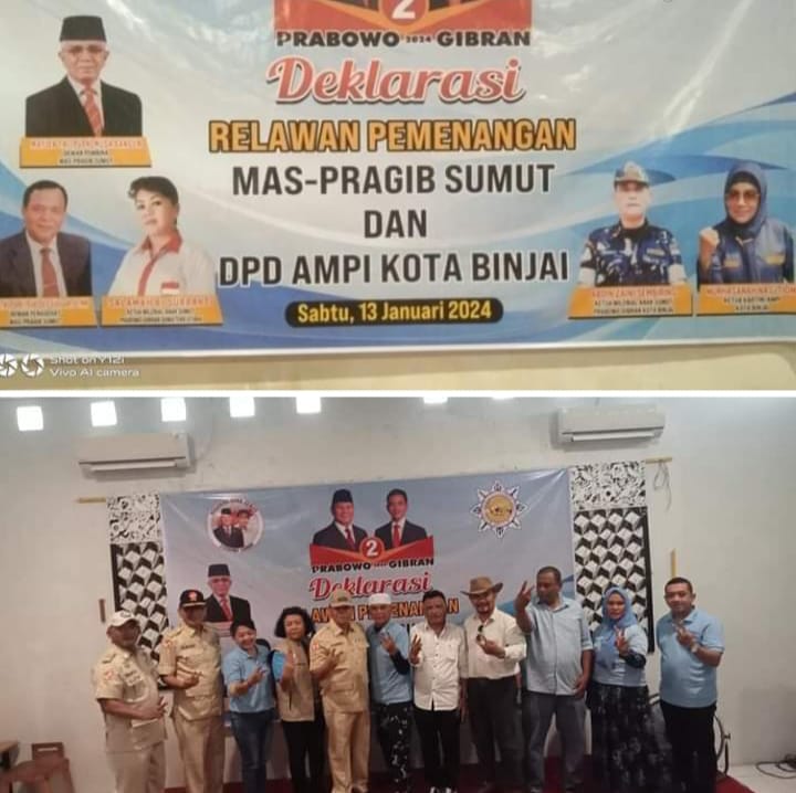 Dalam Rangka Deklarasi Relawan Pemenangan MAS- PRAGIB SUMUT dan DPD AMPI Kota Binjai,”Adapun Pesan Dan Kesan Baca Dibawa ini