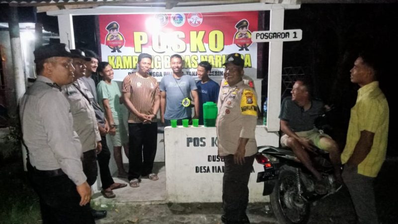 Polsek Tanjung Beringin Polres Sergai Gelar Patroli dan Lakukan Pengecekan Poskamling