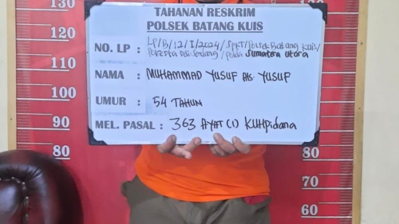 Polsek Batang Kuis Berhasil Amankan Pelaku Pencurian Dengan Pemberatan