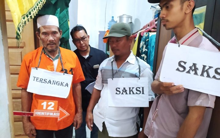 Polsek Firdaus Bersama Unit Satreskrim Polres Sergai Gelar Rekontruksi Kasus Pembunuhan 